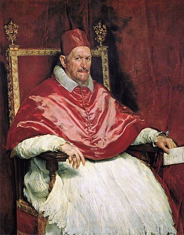 『教皇インノケンティウス10世』　1650年　ディエゴ・ベラスケス　 ローマ、ドーリア・パンフィーリ画廊蔵