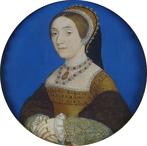 キャサリン・ハワードとされている女性の肖像　1540－1541年頃　ハンス・ホルバイン（子）　ロイヤル・コレクション蔵