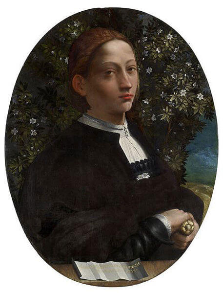 ルクレツィア・ボルジアの肖像（1480年－1519年）　1518年頃　ドッソ・ドッシ　ヴィクトリア国立美術館蔵