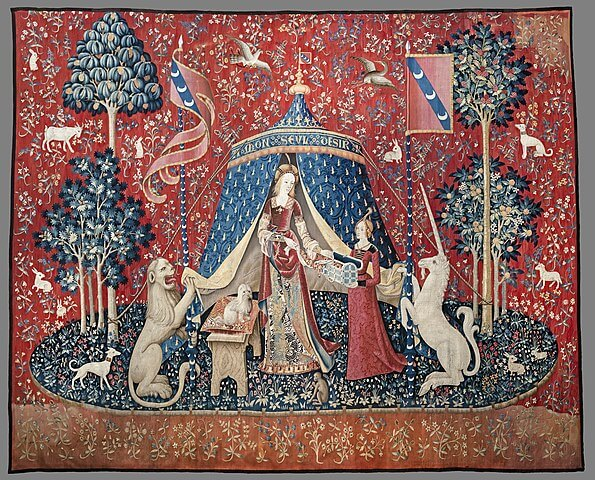 『貴婦人と一角獣』（ À mon seul désir ）　1484年－1500年の間　クリュニー美術館蔵