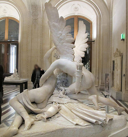 L'Amour et Psyché à demi couchée / Psyché ranimée par le baiser de l'Amour, 1787 / 1793, Canova, Antonio, MR 1777 ; N 15579, Département des Sculptures du Moyen Age, de la Renaissance et des temps modernes, marbre, métal,Hauteur : 1,55 m ; Largeur : 1,68 m ; Profondeur : 1,01 m, 『アモールとプシュケ(アモールのキスで目覚めるプシュケ)』 1787 - 1793年 アントニオ・カノーヴァ ルーヴル美術館蔵