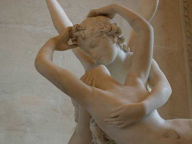 L'Amour et Psyché à demi couchée / Psyché ranimée par le baiser de l'Amour, 1787 / 1793, Canova, Antonio, MR 1777 ; N 15579, Département des Sculptures du Moyen Age, de la Renaissance et des temps modernes, marbre, métal,Hauteur : 1,55 m ; Largeur : 1,68 m ; Profondeur : 1,01 m, 『アモールとプシュケ(アモールのキスで目覚めるプシュケ)』 1787 - 1793年 アントニオ・カノーヴァ ルーヴル美術館蔵
