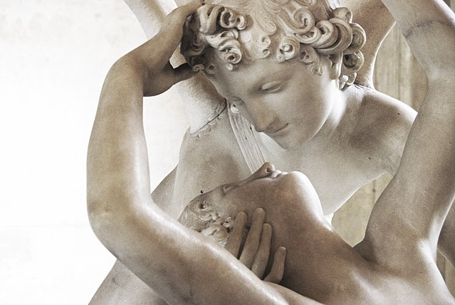 L'Amour et Psyché à demi couchée / Psyché ranimée par le baiser de l'Amour, 1787 / 1793, Canova, Antonio, MR 1777 ; N 15579, Département des Sculptures du Moyen Age, de la Renaissance et des temps modernes, marbre, métal,Hauteur : 1,55 m ; Largeur : 1,68 m ; Profondeur : 1,01 m, 『アモールとプシュケ(アモールのキスで目覚めるプシュケ)』 1787 - 1793年 アントニオ・カノーヴァ ルーヴル美術館蔵