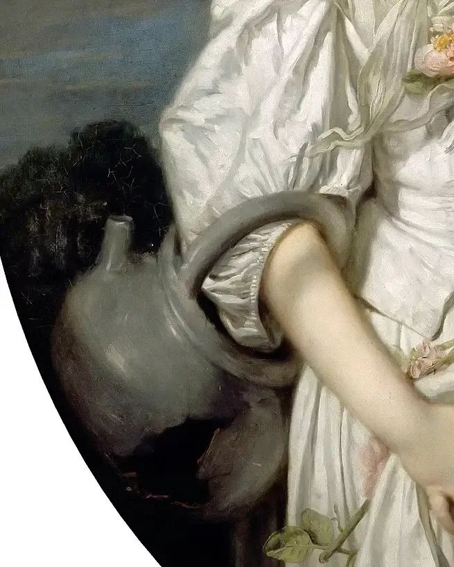 La Cruche cassée, 1771 / 1772, Greuze, Jean-Baptiste, INV 5036 ; MR 1779, Hauteur : 1,09 m ; Hauteur avec accessoire : 1,355 m ; Largeur : 0,87 m ; Largeur avec accessoire : 1,16 m ; Epaisseur avec accessoire : 9 cm, huile sur toile, Collector / Previous owner / Commissioner / Archaeologist / Dedicatee Bécu, Jeanne, comtesse du Barry, Musée du Louvre, Département des Peintures, 『壊れた甕』　1771 - 1772年　ジャン＝バティスト・グルーズ　ルーヴル美術館蔵