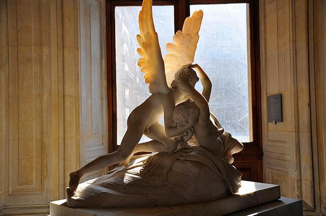 L'Amour et Psyché à demi couchée / Psyché ranimée par le baiser de l'Amour, 1787 / 1793, Canova, Antonio, MR 1777 ; N 15579, Département des Sculptures du Moyen Age, de la Renaissance et des temps modernes, marbre, métal,Hauteur : 1,55 m ; Largeur : 1,68 m ; Profondeur : 1,01 m, 『アモールとプシュケ(アモールのキスで目覚めるプシュケ)』 1787 - 1793年 アントニオ・カノーヴァ ルーヴル美術館蔵
