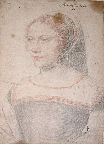 ディアーヌ・ド・ポワチエ　1525年　ジャン・クルーエ　コンデ美術館蔵