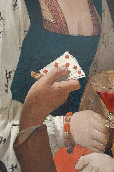 Le Tricheur à l’as de carreau, 1636 / 1640, La Tour, Georges de, RF 1972 8, Louvre, The Cheat with the Ace of Diamonds,『いかさま師』　1636 - 1640年　ジョルジュ・ド・ラ・トゥール　ルーヴル美術館蔵