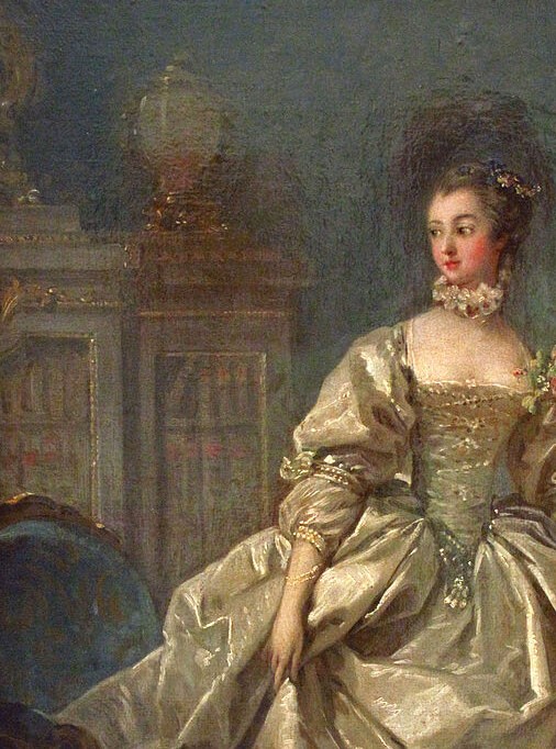 La Marquise de Pompadour (1721-1764), vers 1750, Boucher, François, RF 2142, Hauteur : 0,6 m; Largeur : 0,455 m, huile sur papier collé sur toile, Musée du Louvre, Département des Peintures, 『ポンパドゥール侯爵夫人』　1750年頃　フランソワ・ブーシェ　ルーヴル美術館蔵
