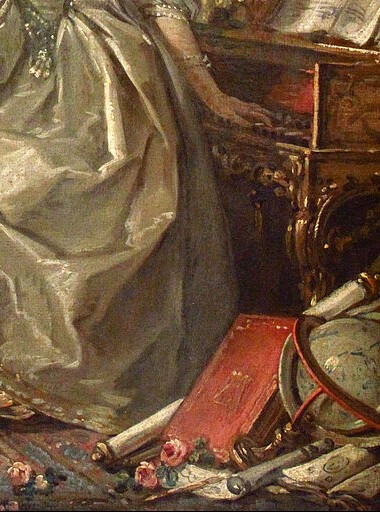 La Marquise de Pompadour (1721-1764), vers 1750, Boucher, François, RF 2142, Hauteur : 0,6 m; Largeur : 0,455 m, huile sur papier collé sur toile, Musée du Louvre, Département des Peintures, 『ポンパドゥール侯爵夫人』　1750年頃　フランソワ・ブーシェ　ルーヴル美術館蔵