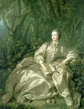 Portrait of Madame de Pompadour, Oil Painting, 1758 (painted), Estimate height: 57.8cm, Estimate width: 52.4cm, Accession number 487-1882, Victoria and Albert Museum, 『ポンパドゥール侯爵夫人の肖像』　1758年　フランソワ・ブーシェ　ヴィクトリア＆アルバート美術館蔵