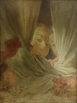 『好奇心』　16 × 29.5 cm　1775年 - 1780年　ジャン・オノレ・フラゴナール　ルーヴル美術館蔵