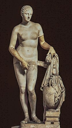 『クニドスのヴィーナス』 ローマ時代の彫刻 紀元前4世紀半ばのプラクシテレスにもとづく ヴァチカン美術館蔵