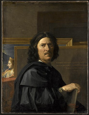 自画像（ Autoportrait ）　1650年　二コラ・プッサン　ルーヴル美術館蔵