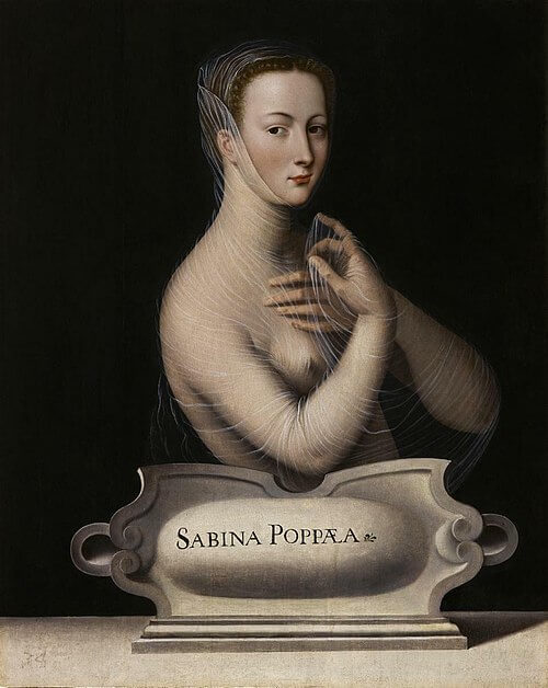 Poppaea Sabina, 『ポッパエア・サビナ』 1570年頃 フォンテーヌブロー派 ジュネーヴ美術・歴史博物館蔵