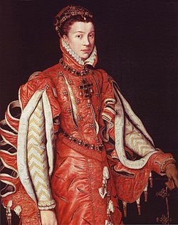 エリザベート・ド・ヴァロワ（ Élisabeth de France または Élisabeth de Valois, 1545年4月2日 - 1568年10月3日）　1560年　アントニス・モル　Várez Fisa Collection, マドリッド