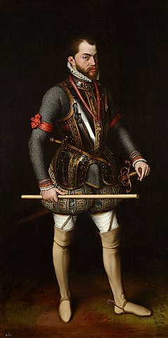 サン・カンタンの戦いにおけるスペイン王フェリペ2世　1560年　アントニス・モル　エル・エスコリアル宮殿