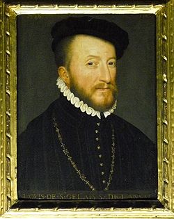 Louis de Saint-Gelais, seigneur de Lansac (av. 1515/13-1589), gouverneur de François II et de Charles IX, surintendant de la maison de Catherine de Médicis.　1550年 - 1575年頃　フランソワ・クルーエ　ルーヴル美術館蔵