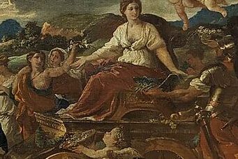 『フローラの勝利』　1627年 - 1628年　ニコラ・プッサン　ルーヴル美術館蔵