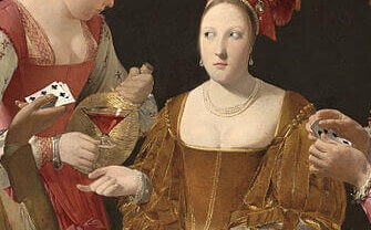 The Cheat with the Ace of Clubs, c. 1630-34, Georges de La Tour (1593 – 1652), AP 1981.06, Kimbell Art Museum /『クラブのエースを持ったいかさま師』 1630 - 1634年頃 ジョルジュ・ド・ラ・トゥール キンベル美術館蔵
