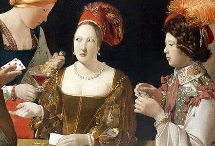 Le Tricheur à l’as de carreau, 1636 / 1640, La Tour, Georges de, RF 1972 8, Louvre, The Cheat with the Ace of Diamonds,『いかさま師』　1636 - 1640年　ジョルジュ・ド・ラ・トゥール　ルーヴル美術館蔵