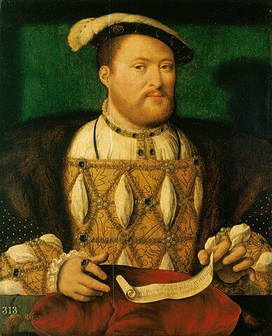 イングランド王ヘンリー8世　1531年頃　ヨース・ファン・クレーフェ　ロイヤル・コレクション蔵