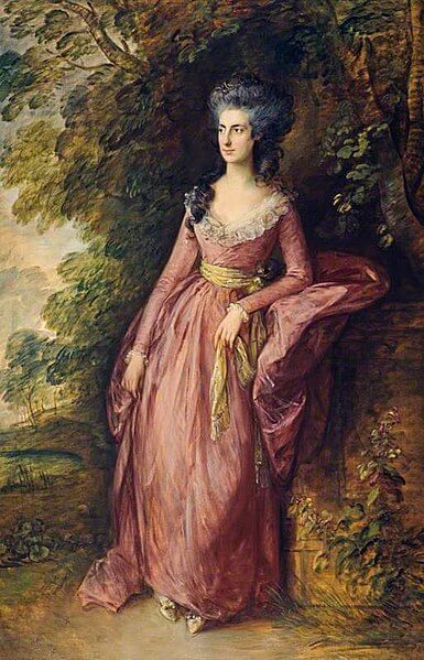 ハミルトン・ニスベット夫人（ Mrs Hamilton Nisbet (1756 - 1834)）　1777年－1787年頃　トマス・ゲインズバラ　スコットランド国立美術館蔵