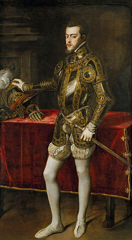 スペイン王フェリペ2世（1527年5月21日 - 1598年9月13日）ティツィアーノ　プラド美術館蔵