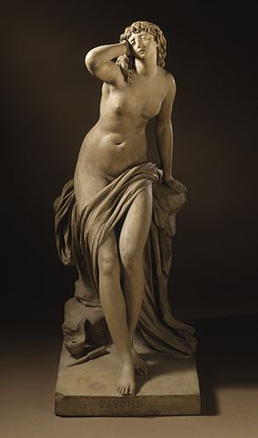 『捨てられたプシュケ』（ Psyche Abandoned ）　1796年　オーギュスタン・パジュー　ロサンゼルス郡美術館蔵