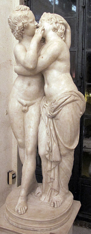 『アモール（クピド）とプシュケー』（ Amore e psiche ）　紀元前2世紀の失われた原作に基づく、1世紀の模刻　ローマ、カピトリーニ美術館蔵