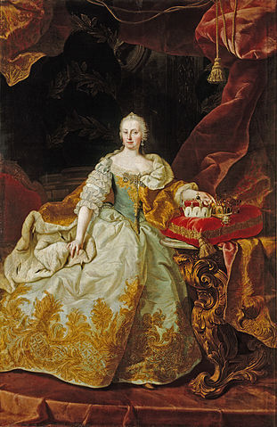 マリア・テレジア（1717年5月13日－1780年11月29日）　1742年頃　マルティン・ファン・マイテンス　スロベニア国立美術館蔵