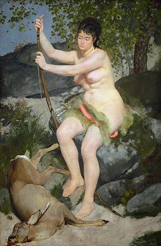 『ディアナ』（ Diana ）　1867年　ピエール＝オーギュスト・ルノワール　 ワシントン・ナショナル・ギャラリー蔵