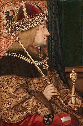 フリードリヒ3世（1415年9月21日－1493年8月19日）　ハンス・ブルクマイアーに帰属　美術史美術館蔵