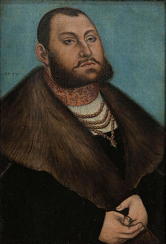 ザクセン選帝侯ヨハン・フリードリヒ　1533年　ルーカス・クラナッハ（父）　コペンハーゲン国立美術館蔵