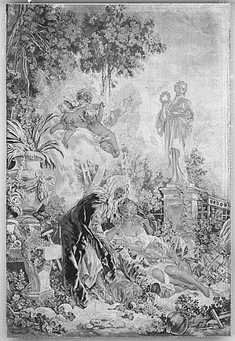 『ウェルトゥムヌスとポモナ』（ Vertumnus and Pomona from a set of Scenes from Operas ）　1758年－1576年　フランソワ・ブーシェ　メトロポリタン美術館蔵