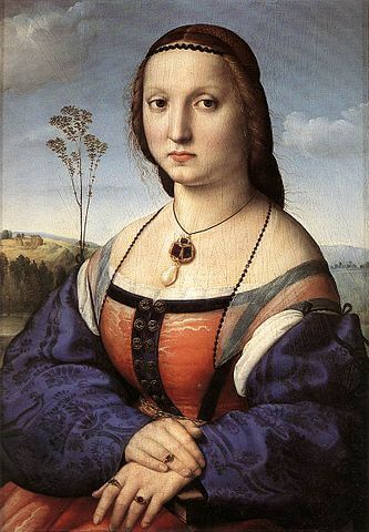 『マッダレーナ・ドーニ』　1506－1507年頃　ラファエロ　ピッティ宮殿