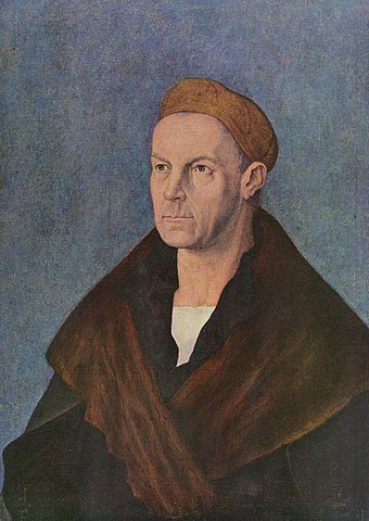 ヤーコプ・フッガーの肖像　1519年頃　アルブレヒト・デューラー　バイエルン州立絵画コレクション