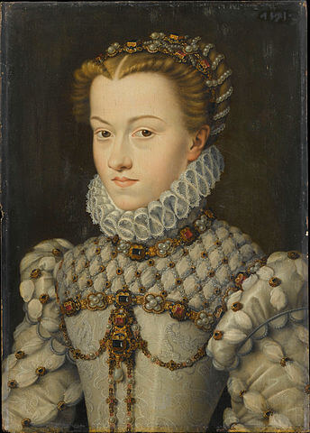 エリザベート・ドートリッシュ　1571年頃　フランソワ・クルーエ　コンデ美術館蔵
