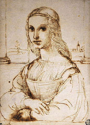 『若い女性のスケッチ』　1504－1505年頃　ラファエロ　ルーヴル美術館蔵