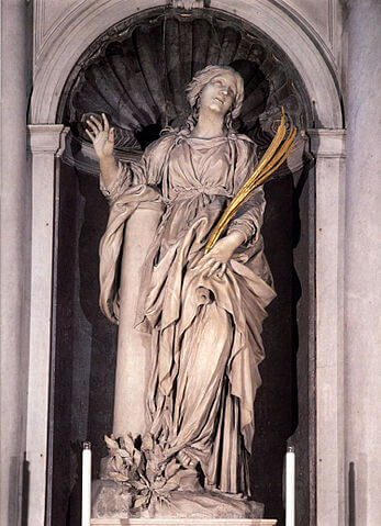 『聖女ビビアーナ像』　1626年　ベルニーニ　サンタ・ビビアーナ教会