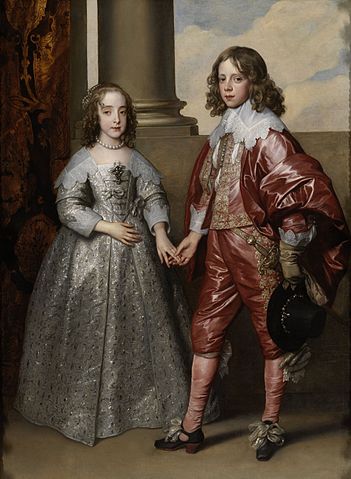 オラニエ公ウィレム2世とメアリー・ヘンリエッタ・スチュアートの婚約記念画　1641年　アンソニー・ヴァン・ダイク　アムステルダム国立美術館蔵