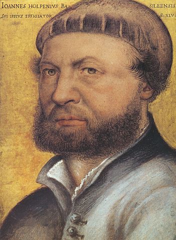 ハンス・ホルバイン(子)( Hans Holbein ( der Jüngere ), 1497年/1498年 – 1543年)自画像 1542年 – 1543年頃 ウフィツィ美術館蔵