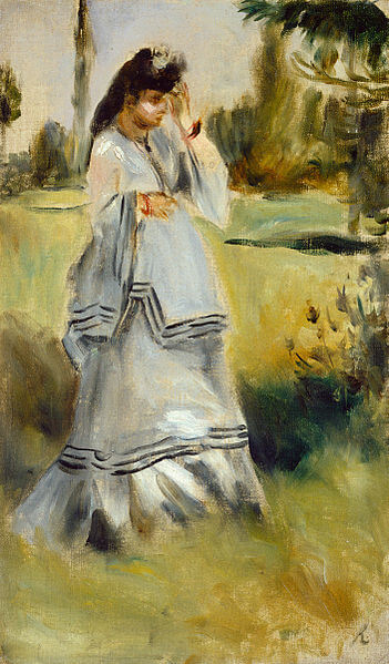 Woman in a Park　1866年　ピエール＝オーギュスト・ルノワール　ワシントン・ナショナル・ギャラリー蔵
