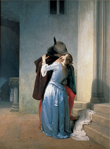 『接吻』　1867年　フランチェスコ・アイエツ　ブレラ美術館蔵