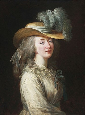 フランス国王ルイ15世寵姫・デュ・バリー夫人（1743年－1793年）　1781年　ヴィジェ＝ルブラン　フィラデルフィア美術館蔵