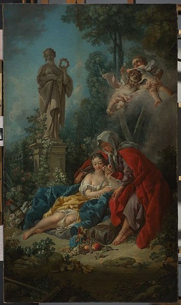 『ウェルトゥムヌスとポモナ』（ Vertumnus and Pomona ）　1757年　フランソワ・ブーシェ
