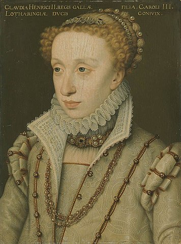 クロード・ド・ヴァロワ（カトリーヌ・ド・メディシスの娘で、ロレーヌ公妃となった。修道院長カトリーヌの母）　1522年と1572年の間　フランソワ・クルーエ　アルトピナコテーク蔵