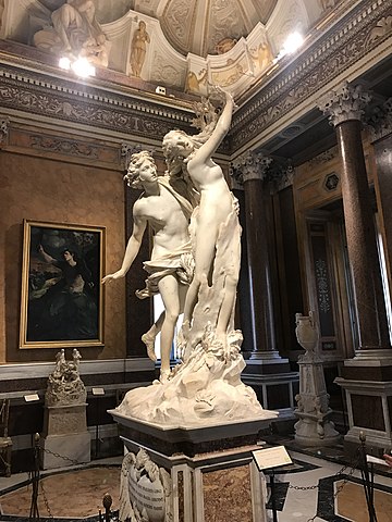 『アポロンとダフネ』（『アポロとダフネ』）　1622年－1625年　ベルニーニ　ボルケーゼ美術館蔵
