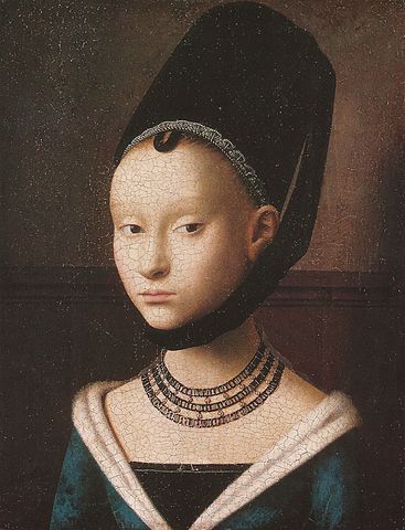 『若い女の肖像』　1470年頃　ペトルス・クリストゥス　絵画館（ベルリン）
