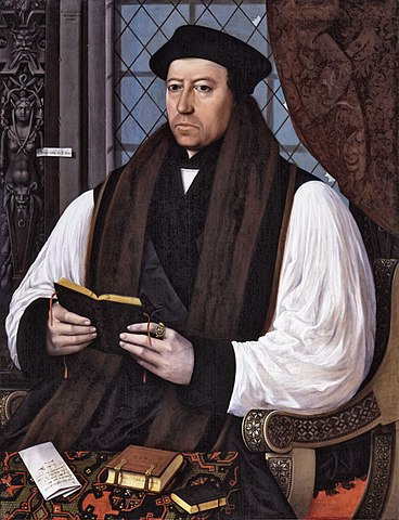 カンタベリー大司教トマス・クランマー（1489年7月2日 - 1556年3月21日） 