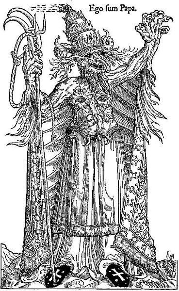 アレクサンデル6世のカリカチュア　1500年頃アレクサンデル6世のカリカチュア　1500年頃